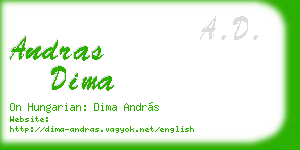 andras dima business card